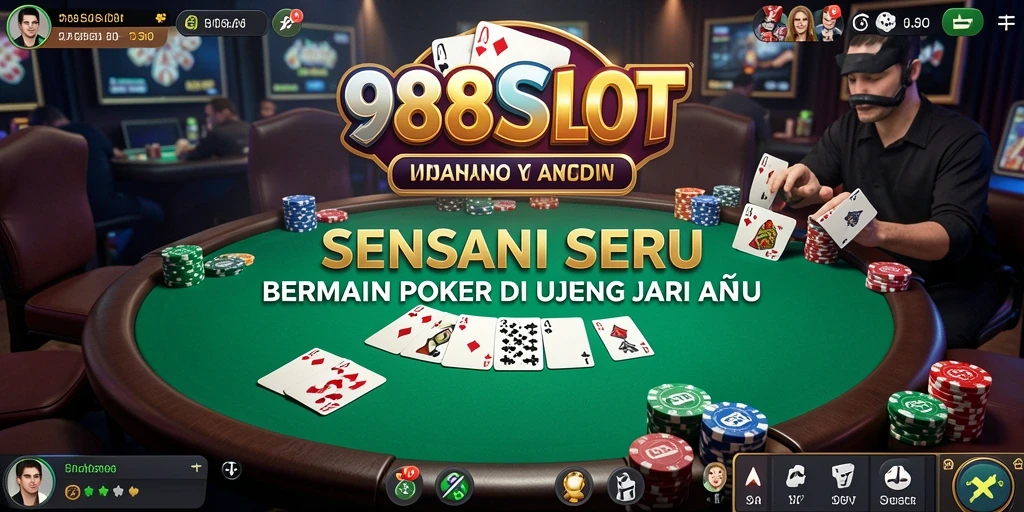 Tampilan gameplay menarik dan seru dari 988SLOT saat bermain Poker.