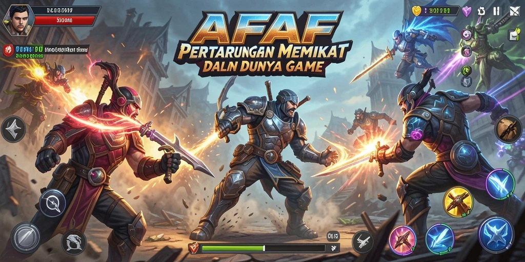 Screenshot gameplay menunjukkan pertarungan yang seru di AFAF.