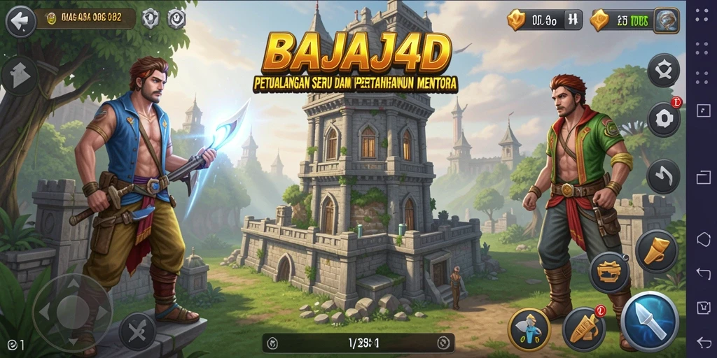 Tampilan seru dari gameplay BAJAJ4D di Tower Defense.