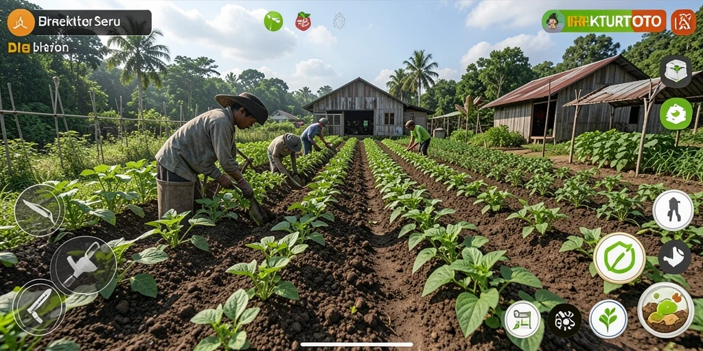 Tampilan gameplay seru dalam pengelolaan lahan di DIREKTURTOTO.