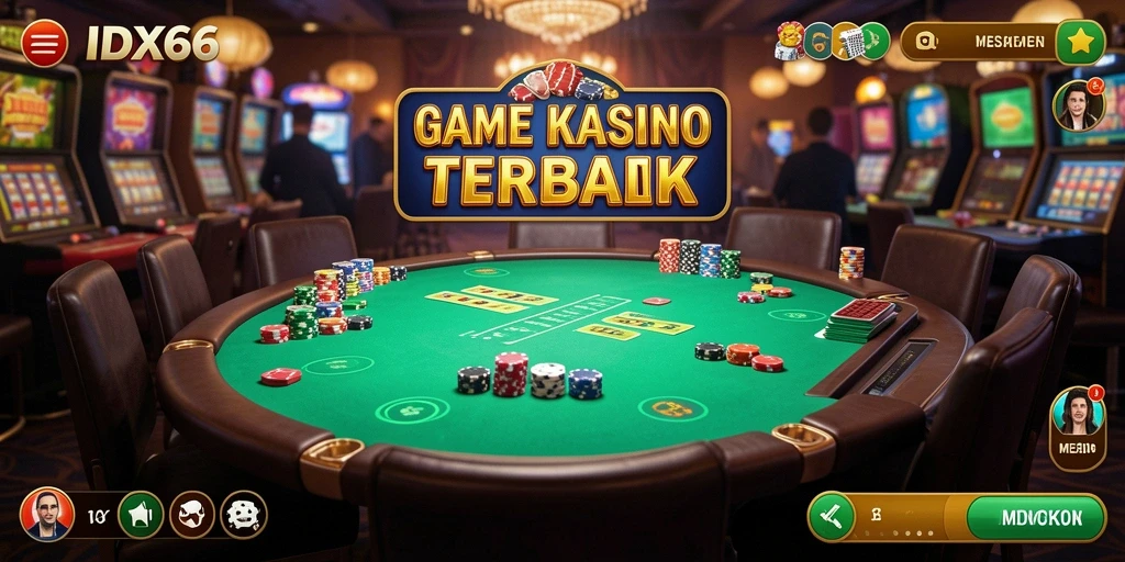 Tampilan utama <strong>IDX66</strong> menampilkan permainan Kasino yang menegangkan dengan grafik berkualitas tinggi.