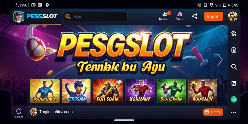 Tampilan utama PESGSLOT dengan antarmuka pengguna yang intuitif.