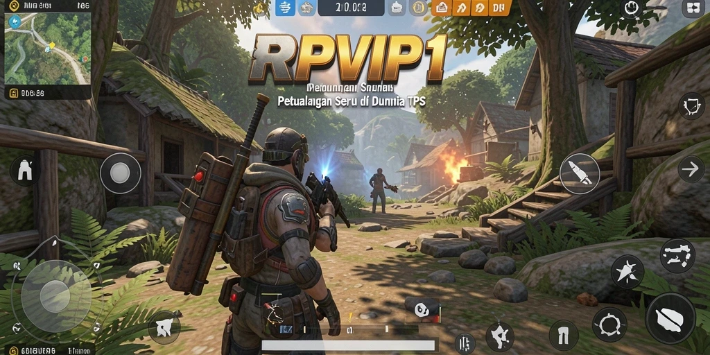 Tampilan screenshot RPVIP1 yang menampilkan aksi permainan TPS yang seru.