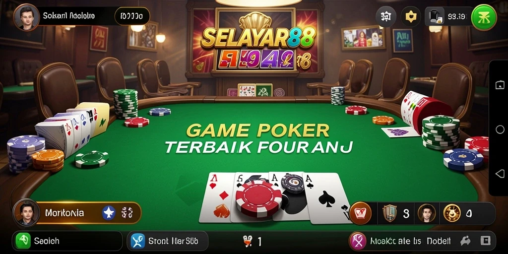 Screenshot gameplay Poker yang mendebarkan di SELAYAR88.
