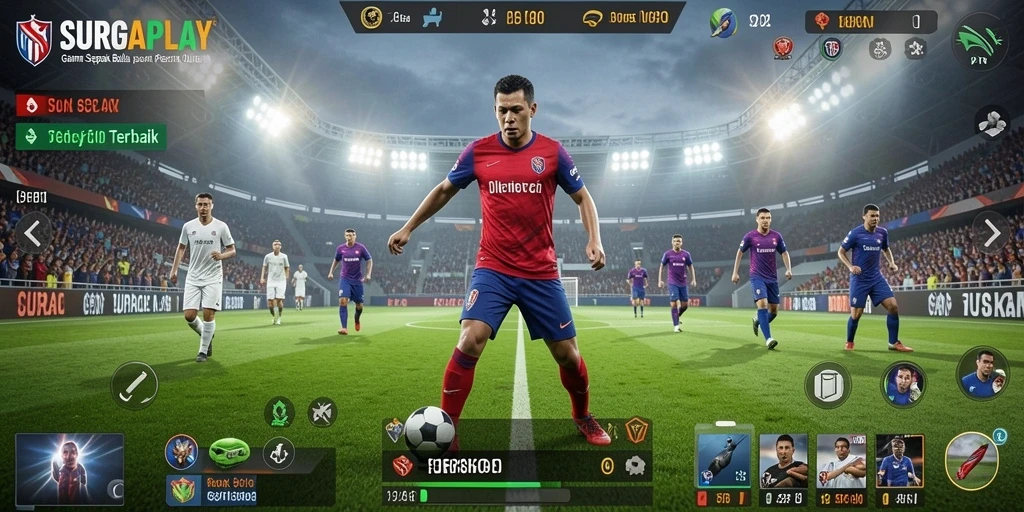 Tampilan gameplaySURGAPLAY dengan aksi mendebarkan di lapangan.